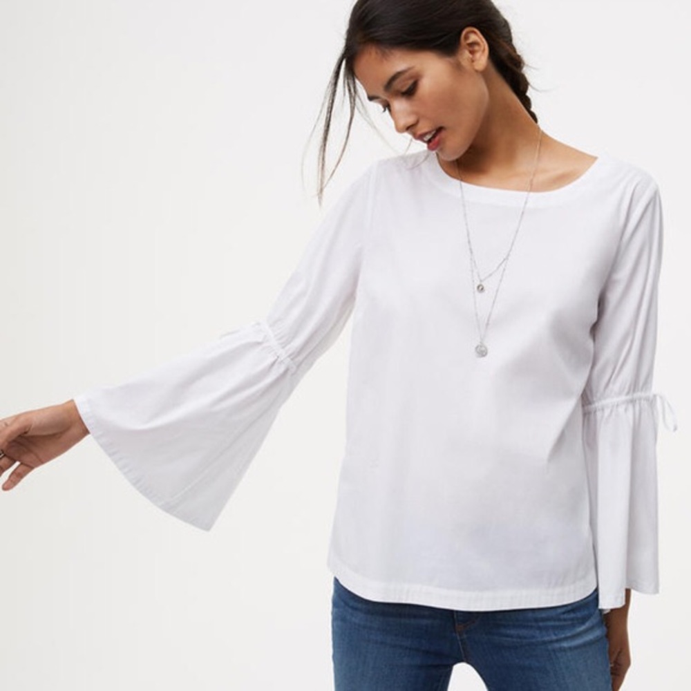NWOT Loft Bell Sleeve Blouse